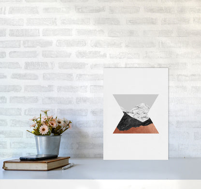 Copper Geometric IV Print By Orara Studio A3 Black Frame
