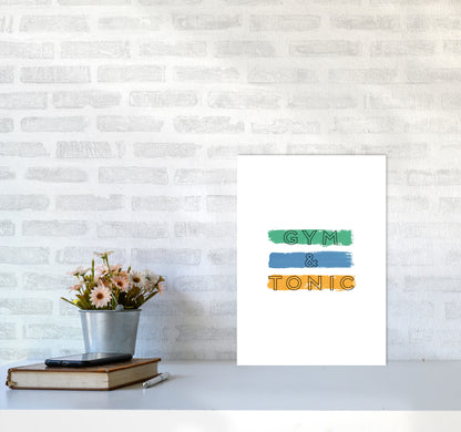 Gym & Tonic Print By Orara Studio, Framed Kitchen Wall Art A3 Black Frame