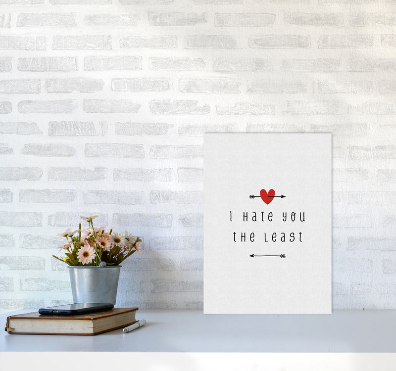 I Hate You The Least Print By Orara Studio A3 Black Frame