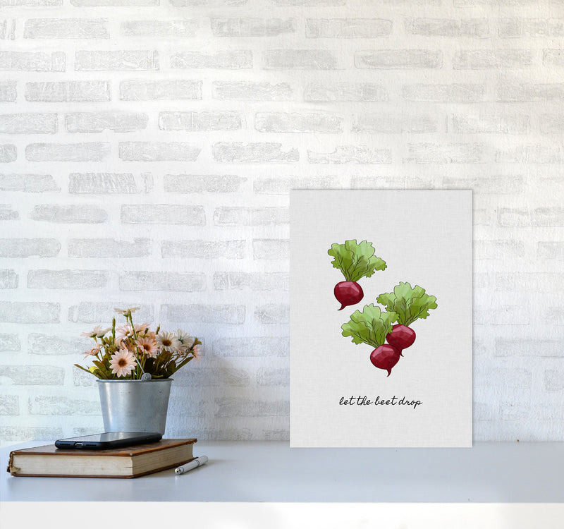 Let The Beet Drop Print By Orara Studio, Framed Kitchen Wall Art A3 Black Frame