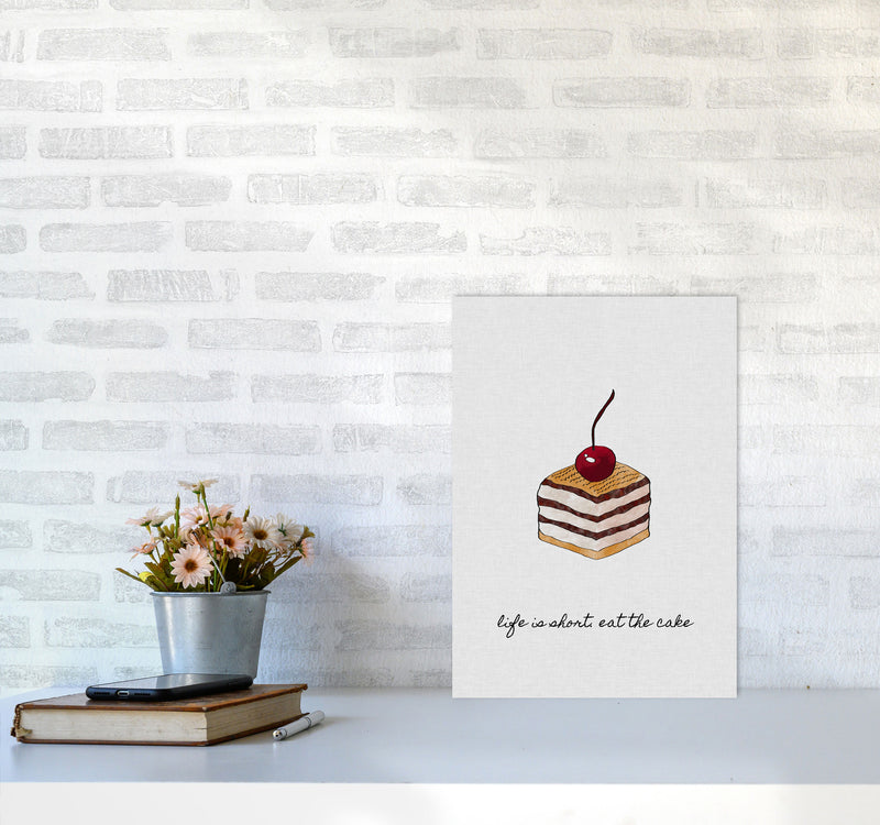 Life Is Short Print By Orara Studio, Framed Kitchen Wall Art A3 Black Frame