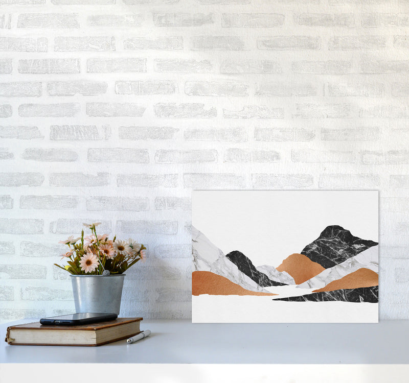 Marble Landscape II Print By Orara Studio, Framed Botanical & Nature Art Print A3 Black Frame