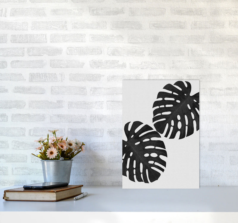 Monstera Black & White II Print By Orara Studio A3 Black Frame