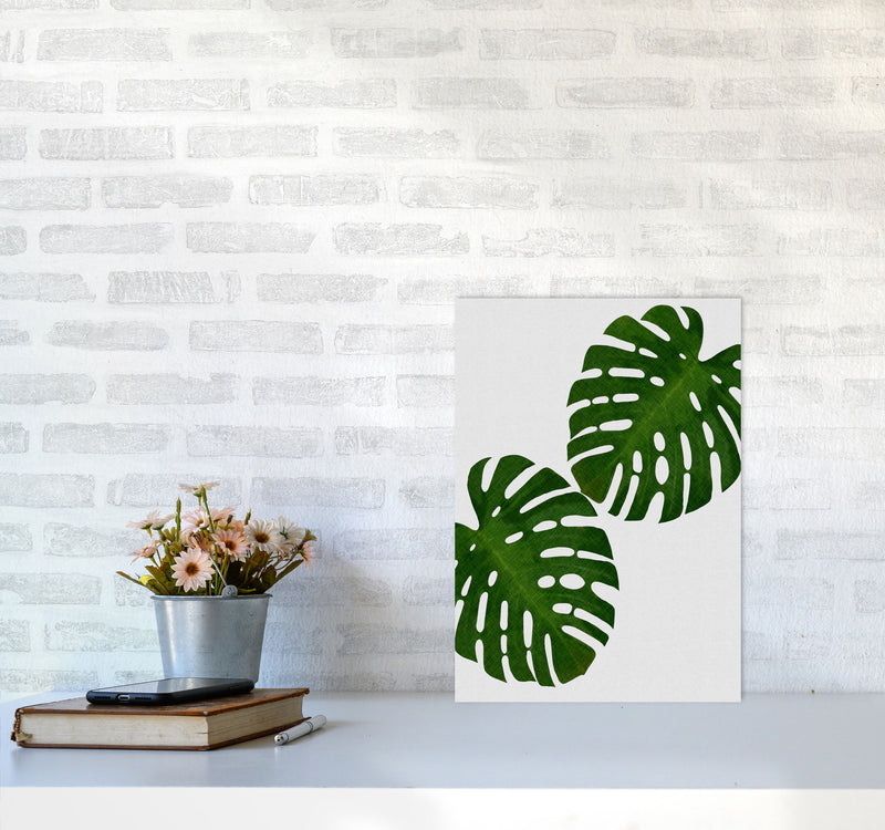 Monstera Leaf II Print By Orara Studio, Framed Botanical & Nature Art Print A3 Black Frame