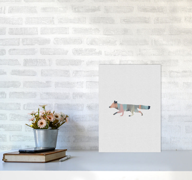 Pastel Fox Print By Orara Studio Animal Art Print A3 Black Frame