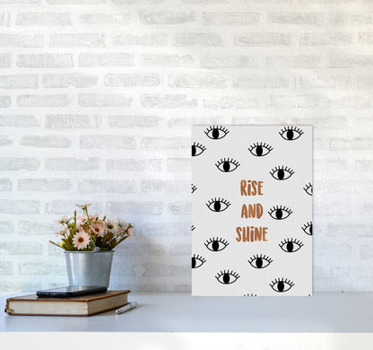 Rise & Shine Bedroom Quote Print By Orara Studio A3 Black Frame