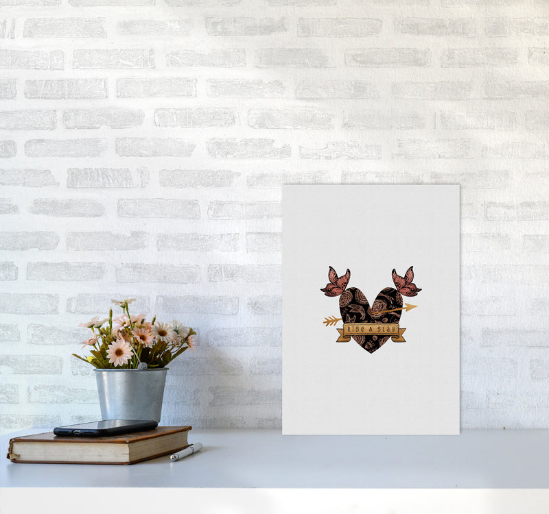 Rise & Slay Steampunk Print By Orara Studio A3 Black Frame