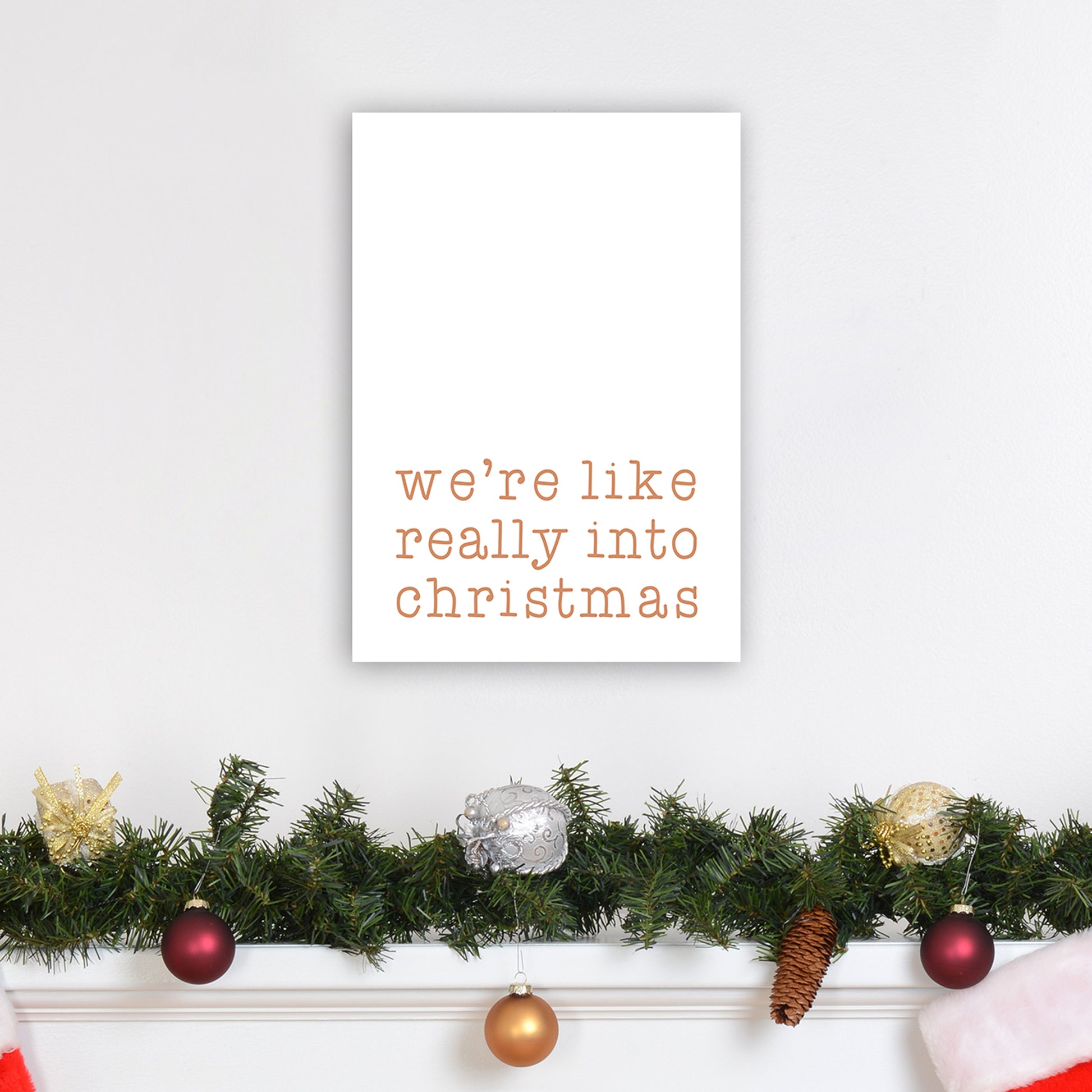Really Into Christmas Christmas Art Print by Orara Studio A3 Black Frame