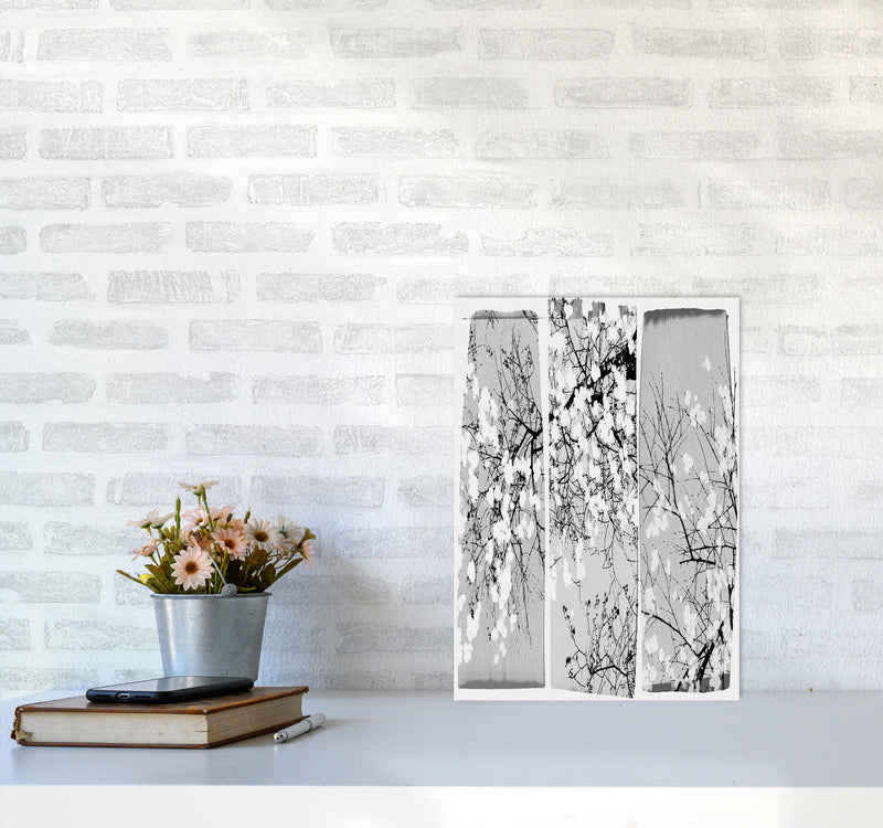 Oriental Blossom Botanical Art Print by Orara Studio A3 Black Frame