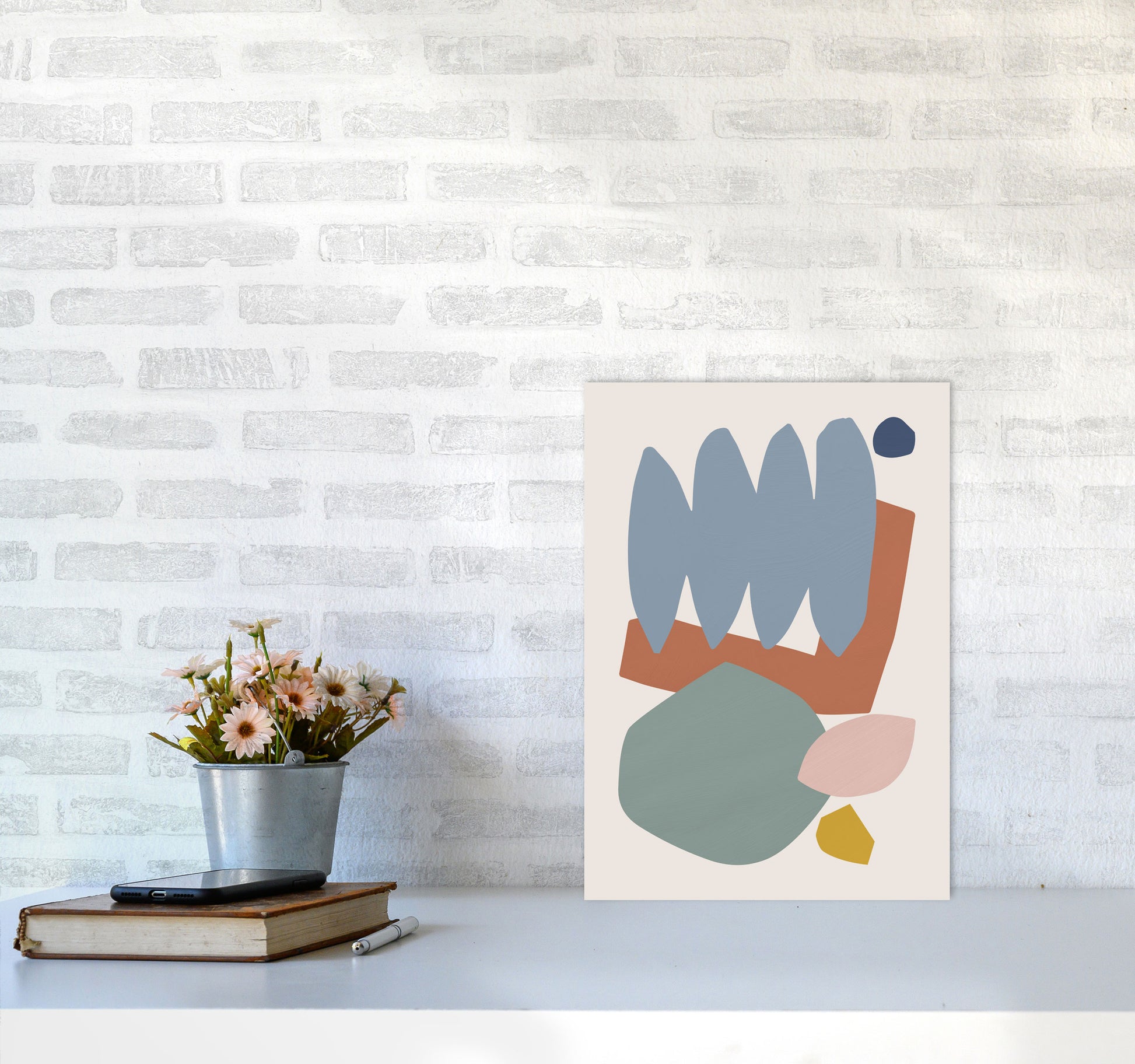 Collage Pastel II Art Print by Orara Studios A3 Black Frame