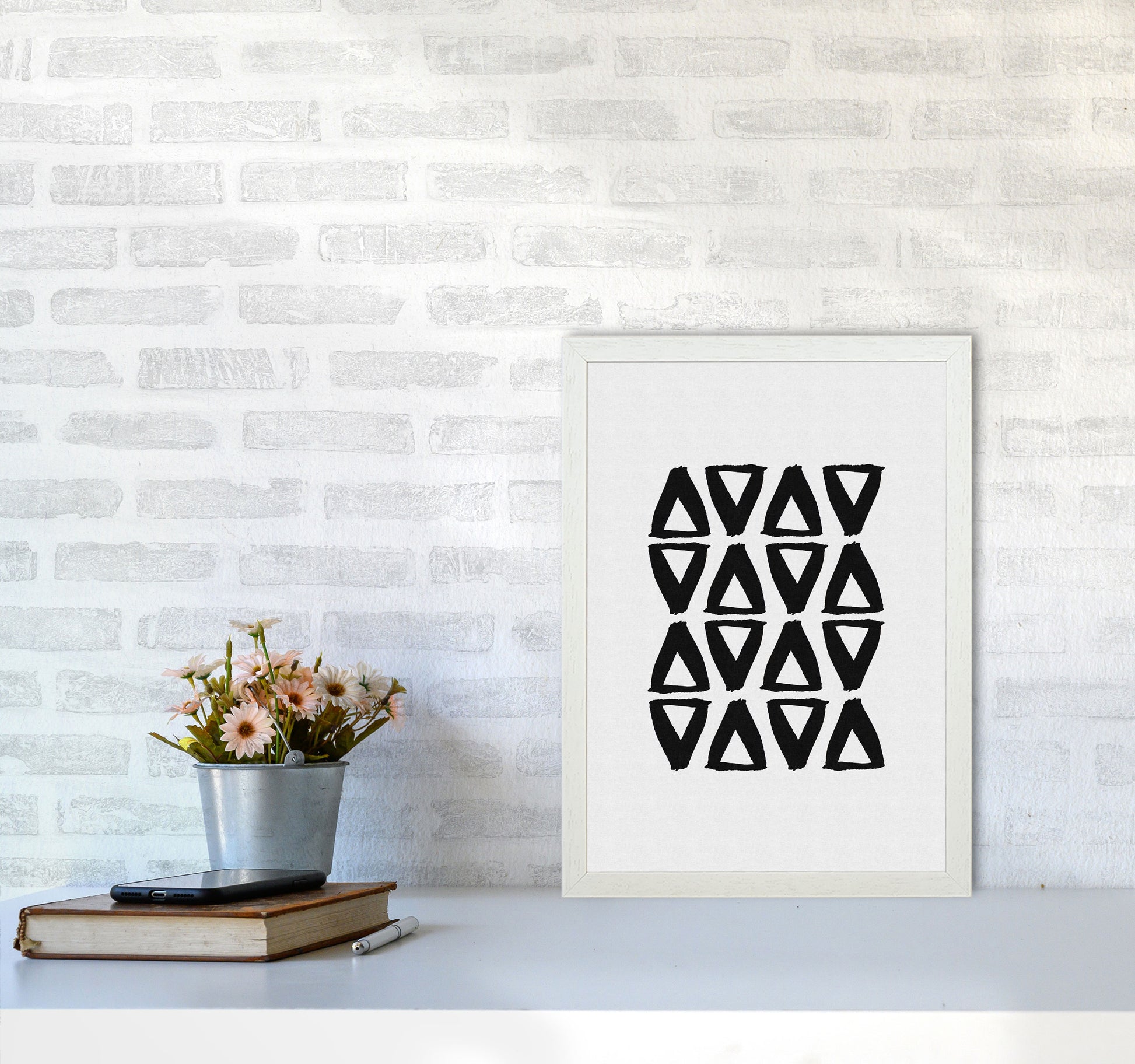 Black And White Abstract II Print By Orara Studio A3 Oak Frame