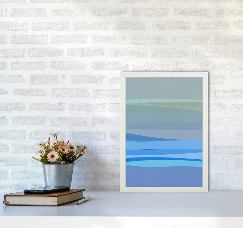 Blue Abstract I Print By Orara Studio A3 Oak Frame
