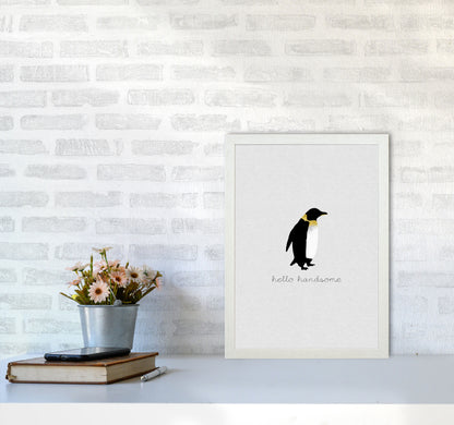 Hello Handsome Animal Quote Print By Orara Studio A3 Oak Frame