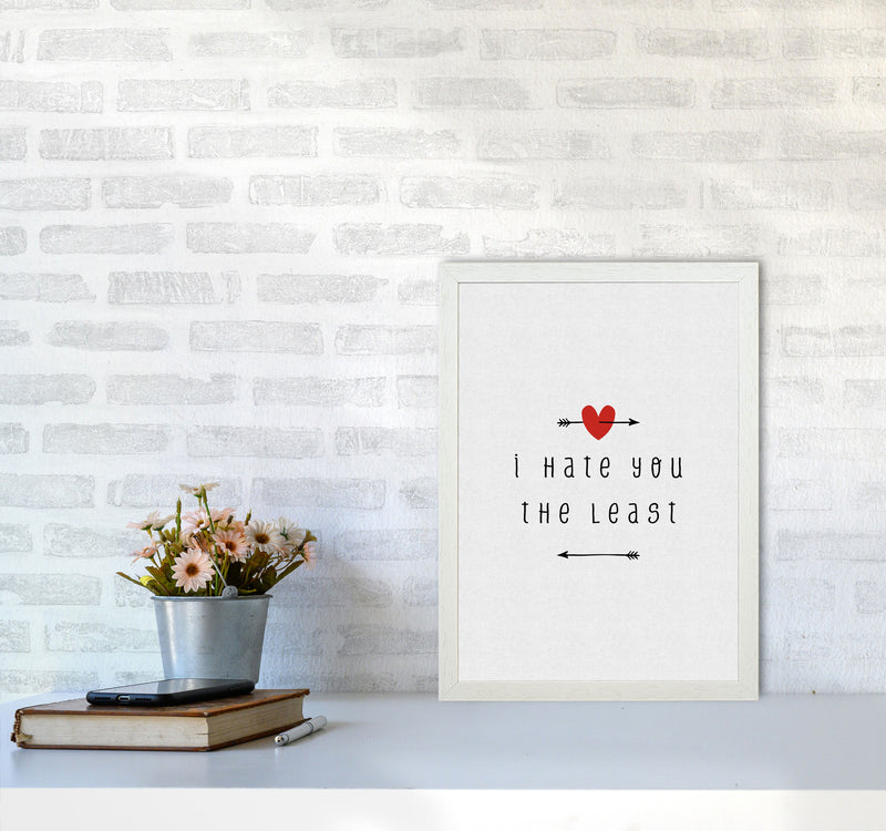 I Hate You The Least Print By Orara Studio A3 Oak Frame