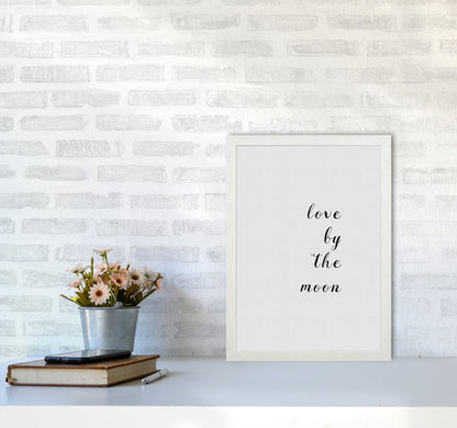 Love By The Moon Print By Orara Studio A3 Oak Frame