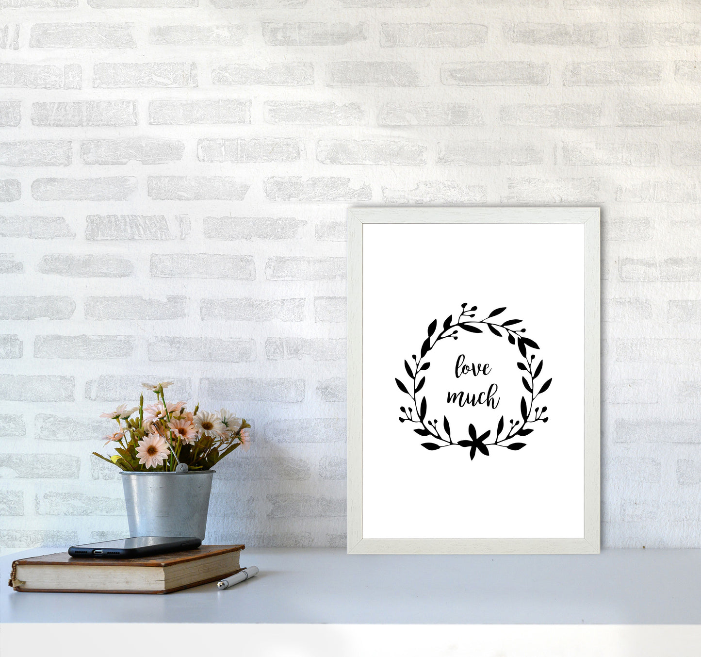 Love Much Illustration Print By Orara Studio A3 Oak Frame