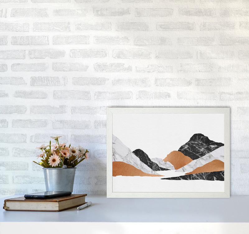 Marble Landscape II Print By Orara Studio, Framed Botanical & Nature Art Print A3 Oak Frame