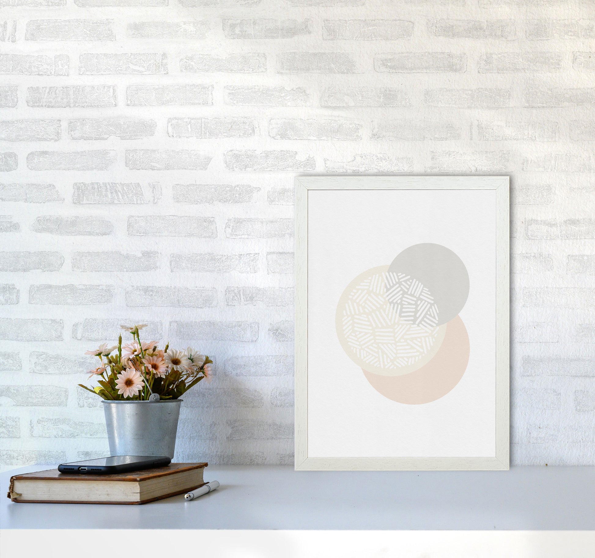 Minimalist Geometric IV Print By Orara Studio A3 Oak Frame