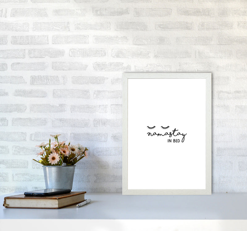 Namastay In Bed Bedroom Art Print By Orara Studio A3 Oak Frame