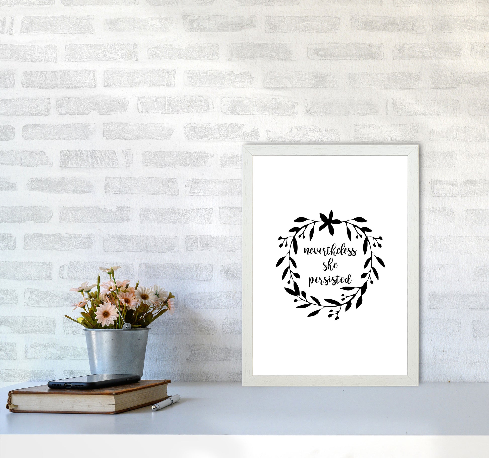 Nevertheless She Persisted Illustration Print By Orara Studio A3 Oak Frame