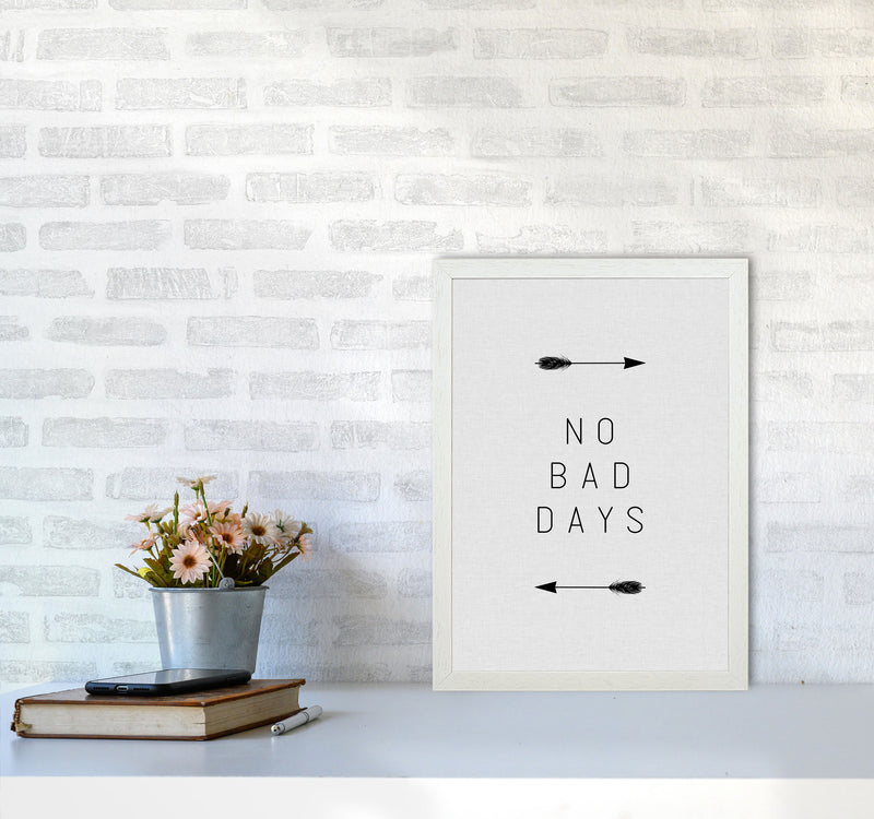 No Bad Days Arrow Quote Print By Orara Studio A3 Oak Frame