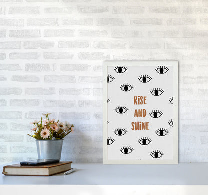 Rise & Shine Bedroom Quote Print By Orara Studio A3 Oak Frame