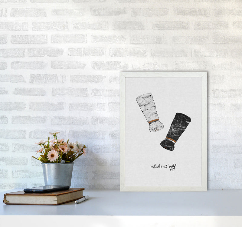 Shake It Off Print By Orara Studio, Framed Kitchen Wall Art A3 Oak Frame