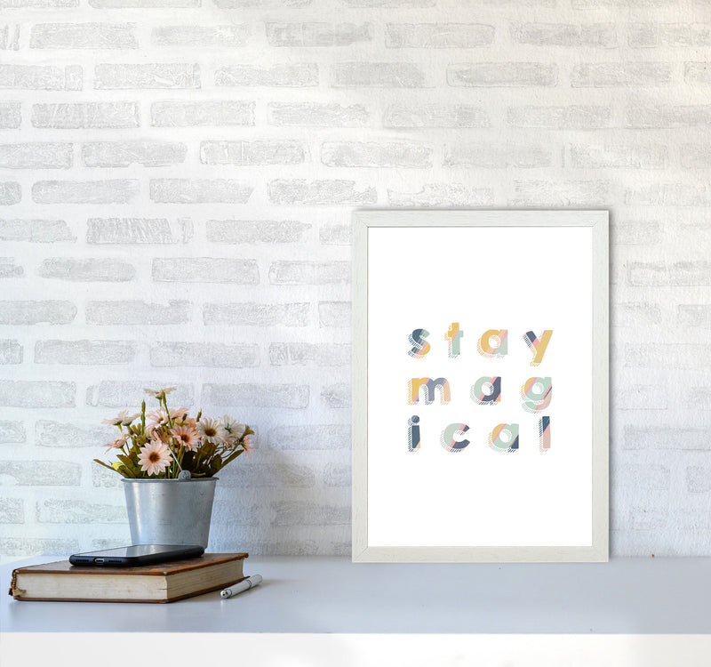 Stay Magical Print By Orara Studio, Framed Childrens Nursey Wall Art Poster A3 Oak Frame
