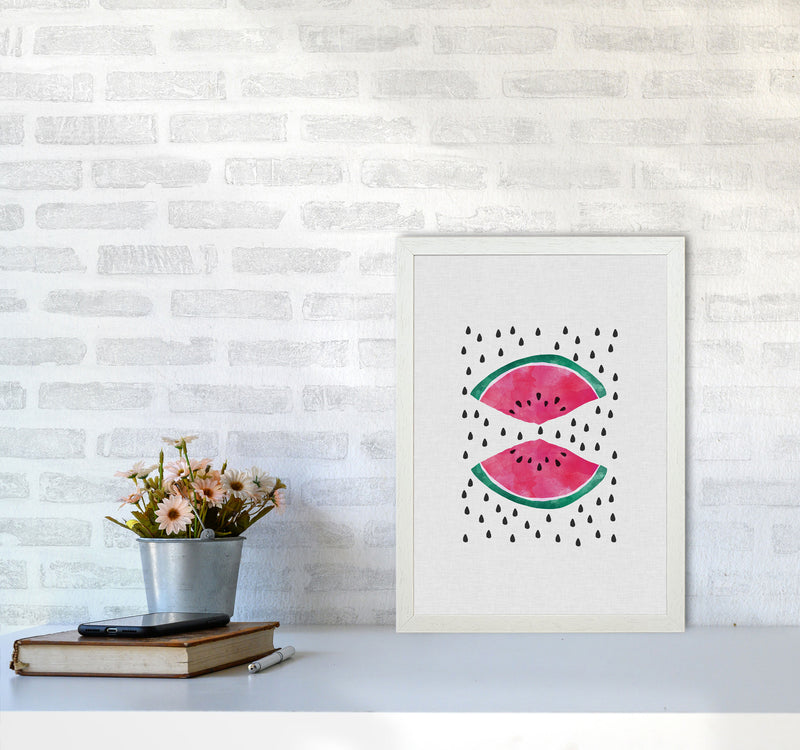 Watermelon Slices Print By Orara Studio, Framed Kitchen Wall Art A3 Oak Frame