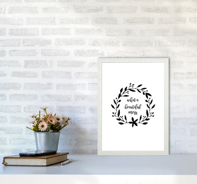 What A Beautiful Mess Illustration Print By Orara Studio A3 Oak Frame