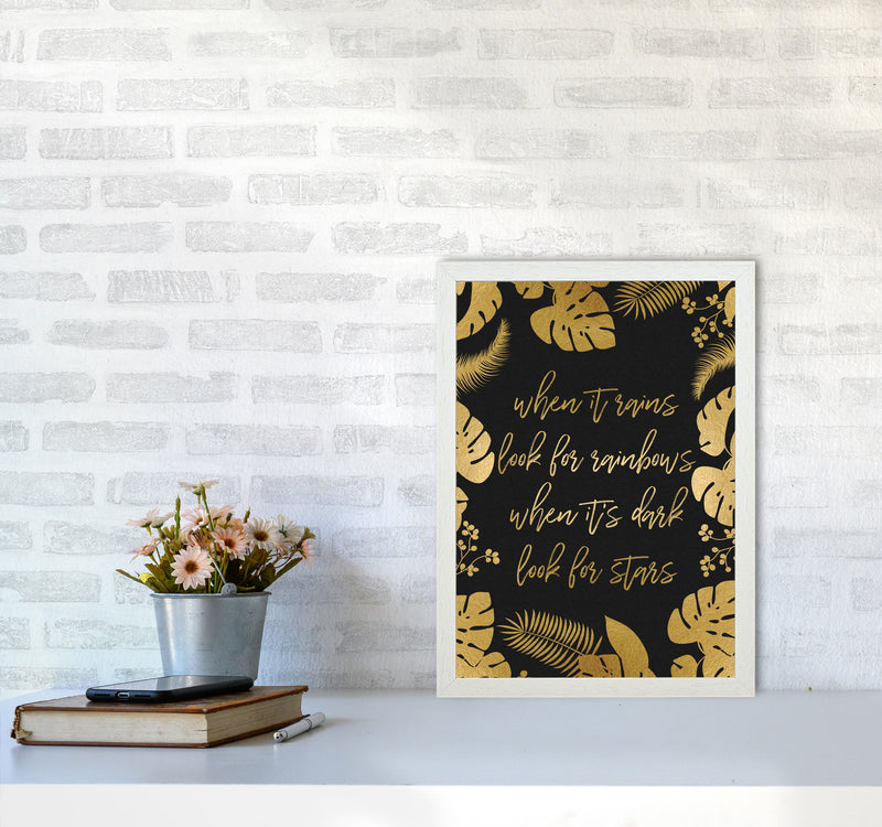 When It Rains Print By Orara Studio A3 Oak Frame