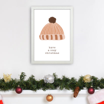 Have A Cosy Christmas Christmas Art Print by Orara Studio A3 Oak Frame