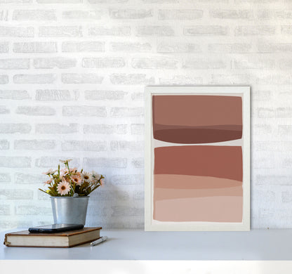 Modern Blush Abstract Art Print by Orara Studio A3 Oak Frame