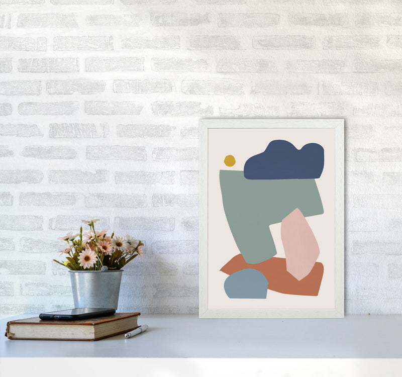Collage Pastel I Art Print by Orara Studios A3 Oak Frame