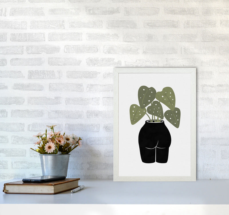 Butt-anical Vase Art Print by Orara Studios A3 Oak Frame