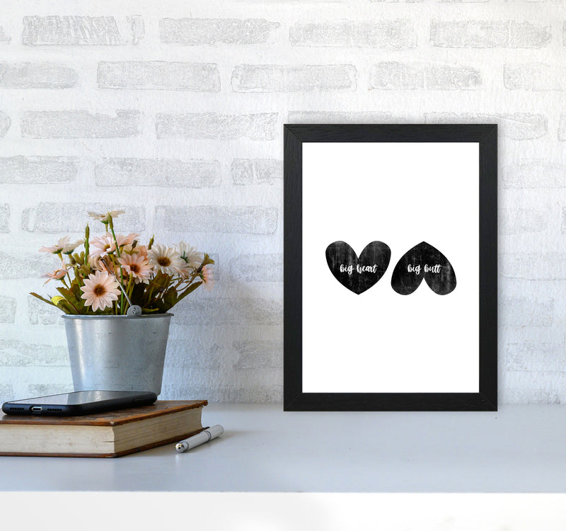 Big Heart Big Butt Humorous Art Print By Orara Studio A4 White Frame