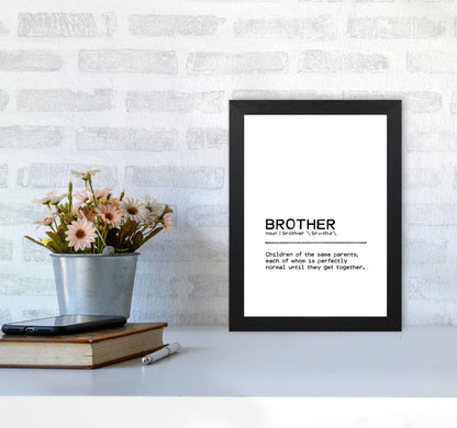 Brother Normal Definition Quote Print By Orara Studio A4 White Frame