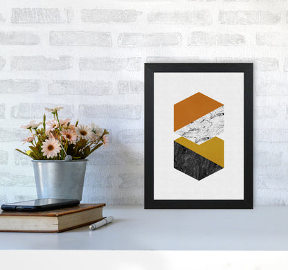 Geometric Hexagons Print By Orara Studio A4 White Frame