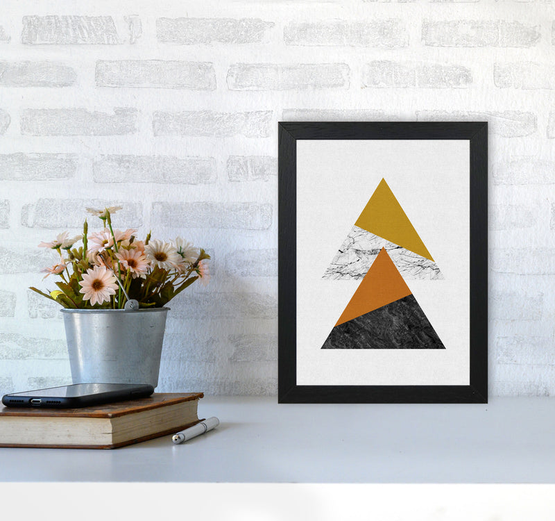 Geometric Triangles Print By Orara Studio A4 White Frame