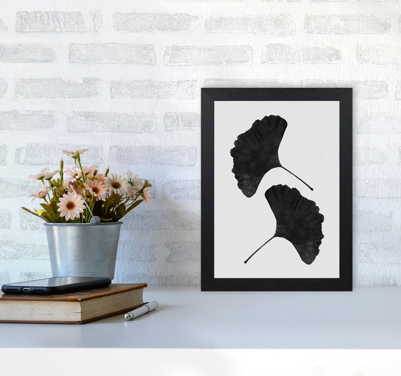 Ginkgo Leaf Black & White II Print By Orara Studio A4 White Frame