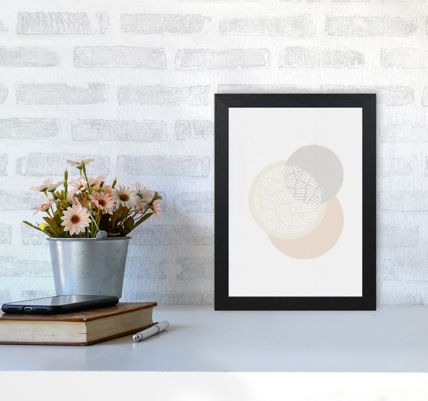 Minimalist Geometric IV Print By Orara Studio A4 White Frame
