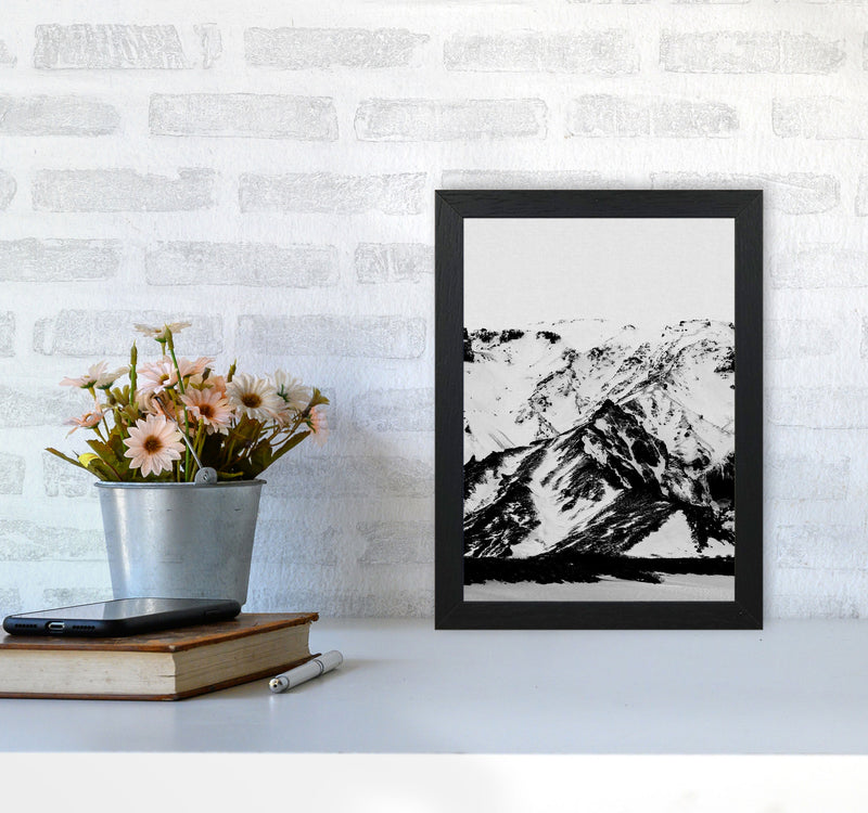 Minimalist Mountains Print By Orara Studio, Framed Botanical & Nature Art Print A4 White Frame