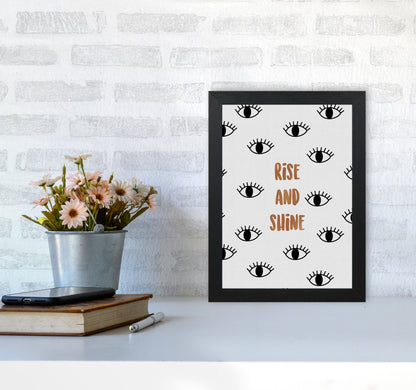 Rise & Shine Bedroom Quote Print By Orara Studio A4 White Frame