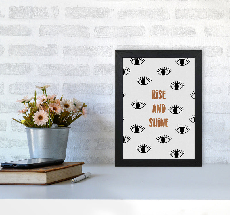 Rise & Shine Bedroom Quote Print By Orara Studio A4 White Frame