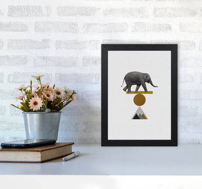 Tribal Elephant Print By Orara Studio Animal Art Print A4 White Frame