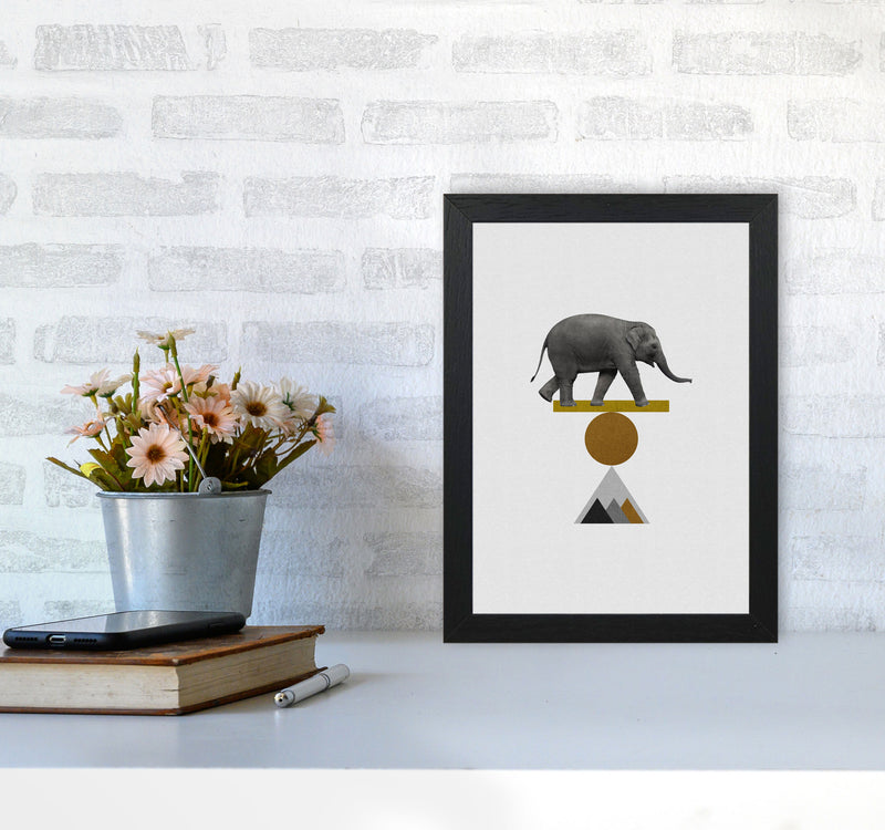 Tribal Elephant Print By Orara Studio Animal Art Print A4 White Frame