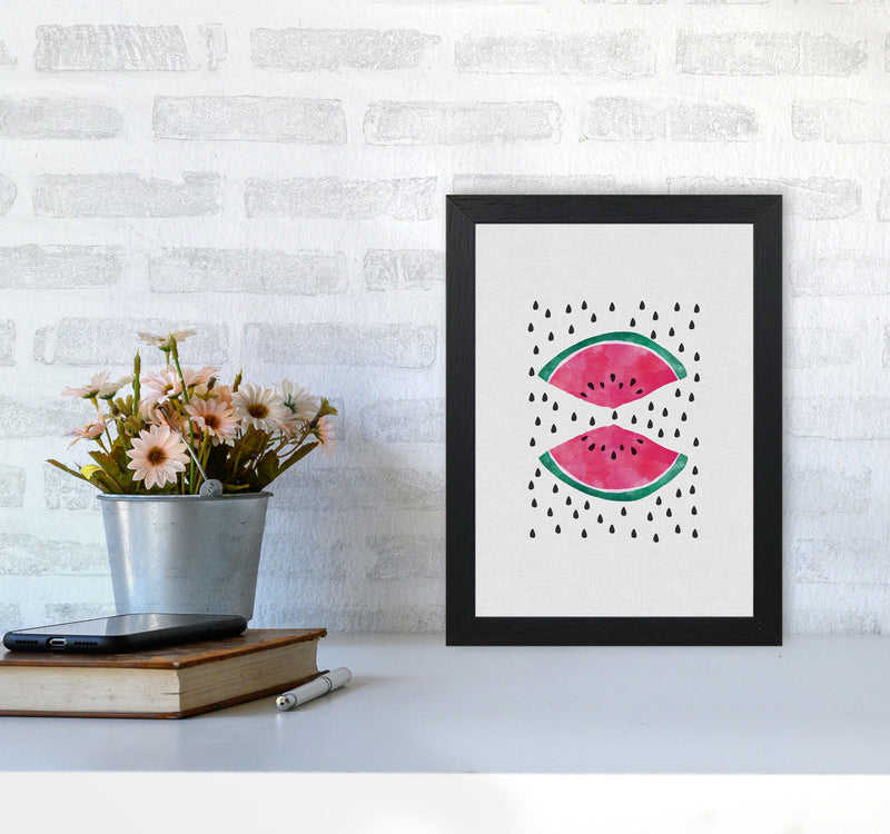 Watermelon Slices Print By Orara Studio, Framed Kitchen Wall Art A4 White Frame