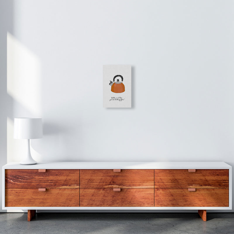 Hello Is It Tea Print By Orara Studio, Framed Kitchen Wall Art A4 Canvas