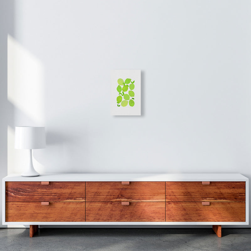 Lime Crowd Print By Orara Studio, Framed Kitchen Wall Art A4 Canvas