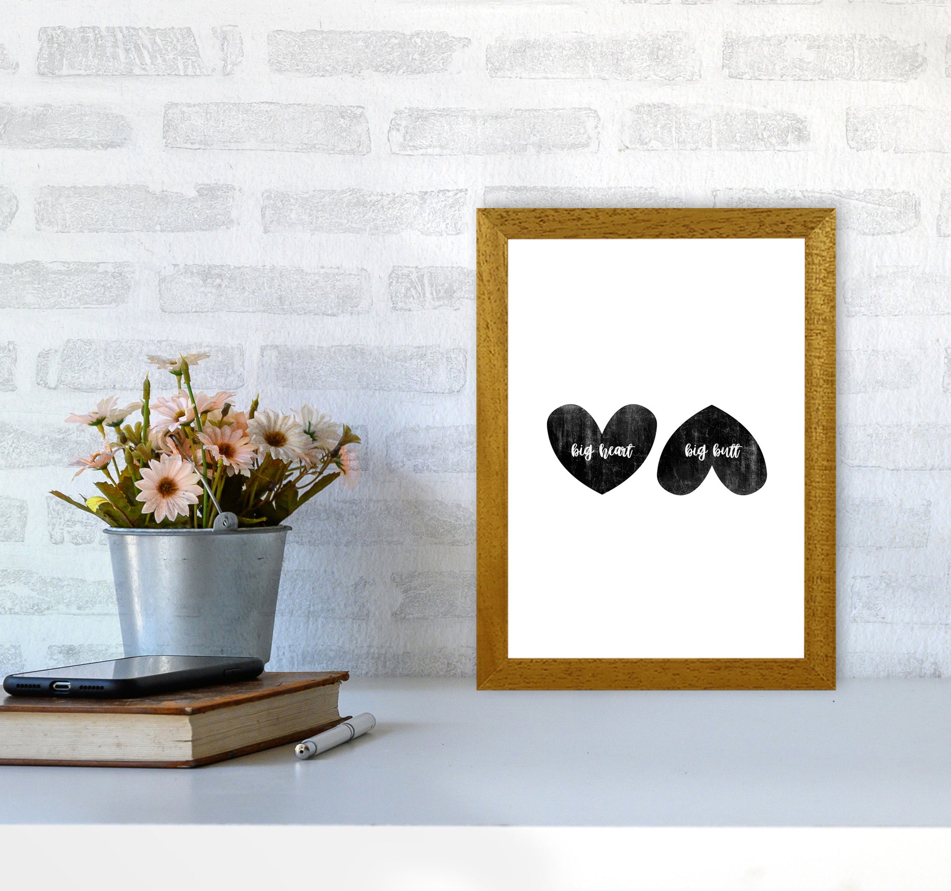 Big Heart Big Butt Humorous Art Print By Orara Studio A4 Print Only